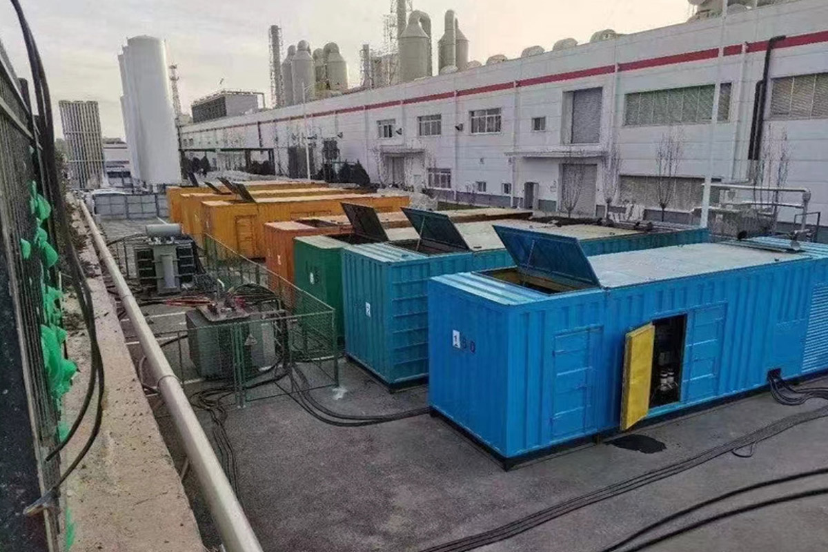 嘉陵发电机租赁施工现场
